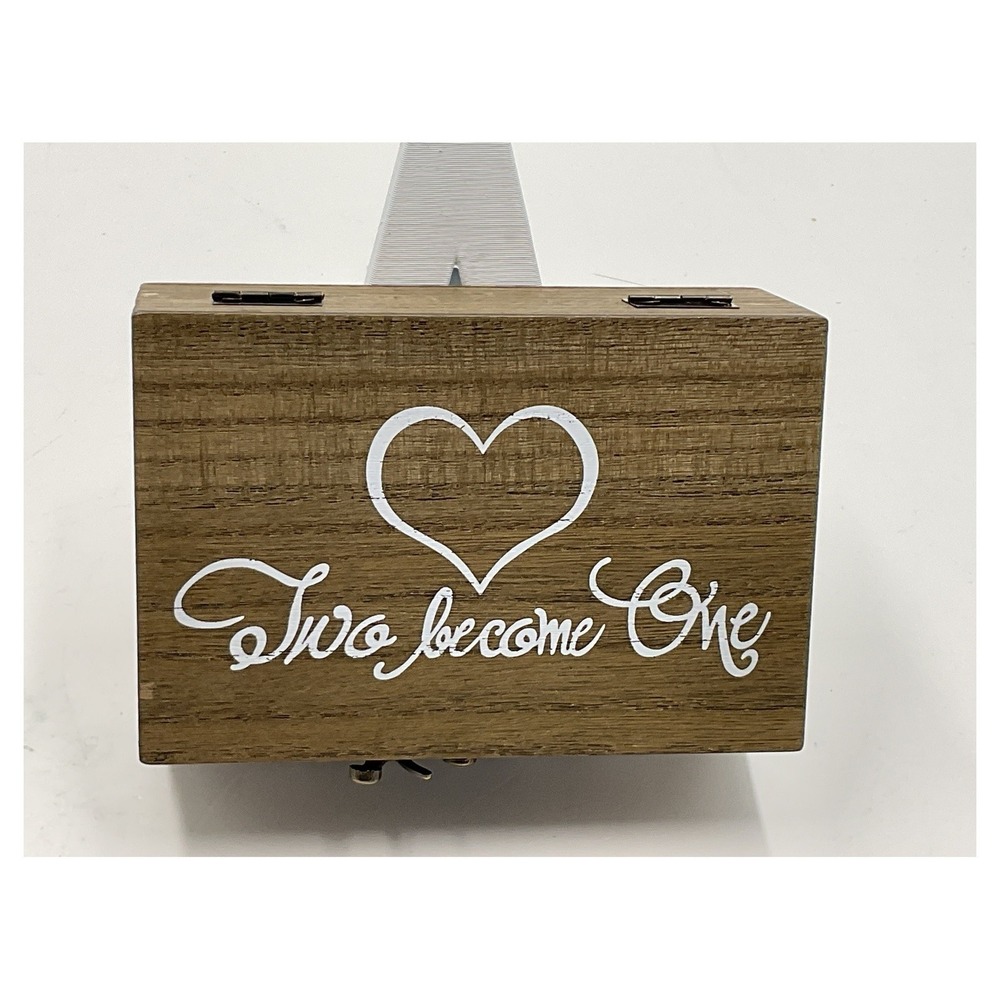 Rustic Wood Wedding Ring Box with Cushions‎ and Latch